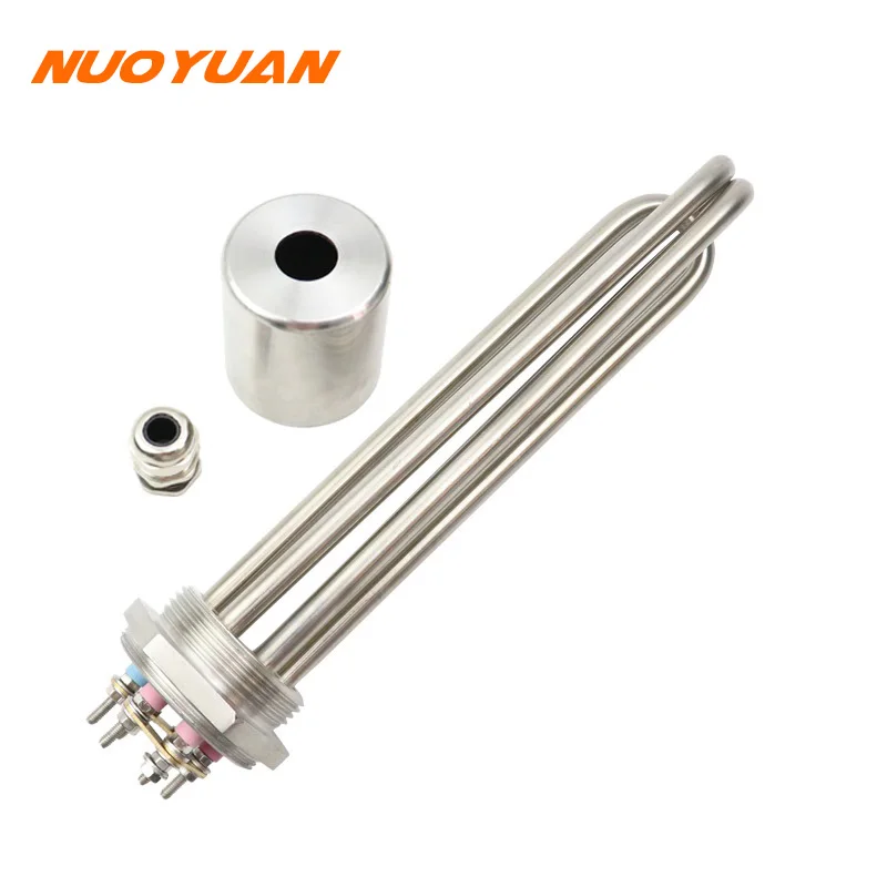 DN40 47mm Thread All SUS304 Stainless Steel Electric Tank Boiler Heater Immersion Water Heating Element