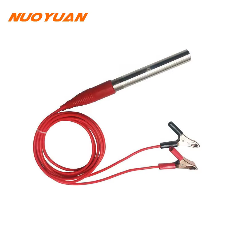 12V 24V Cartridge Heater DC Heater with Alligator Clip 1.5m Cable Stainless Steel Portable Electric Heater for Car/Truck