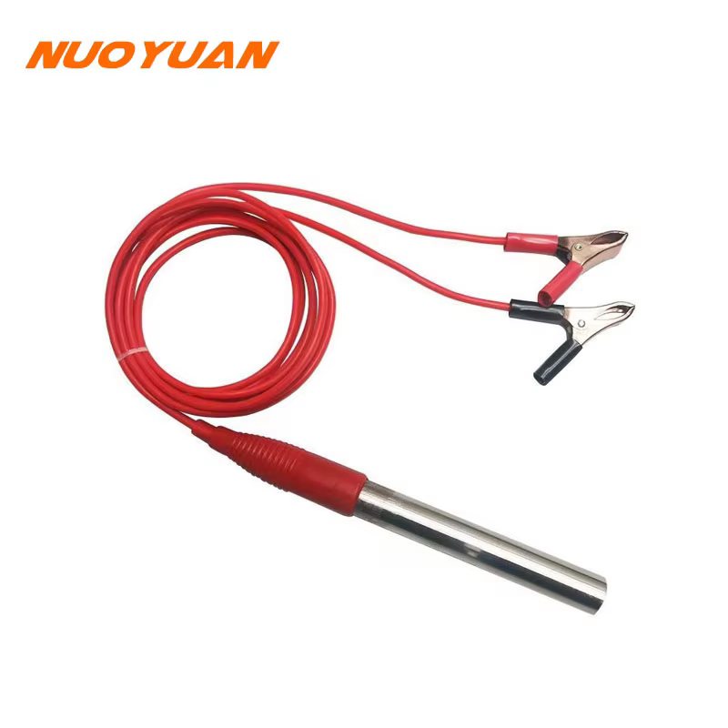 12V 24V Cartridge Heater DC Heater with Alligator Clip 1.5m Cable Stainless Steel Portable Electric Heater for Car/Truck