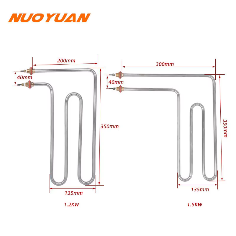 220V/380V Electric Air Heater Heating Element Stainless Steel Dry Heater 1.2KW/1.5KW for Sauna Furnace