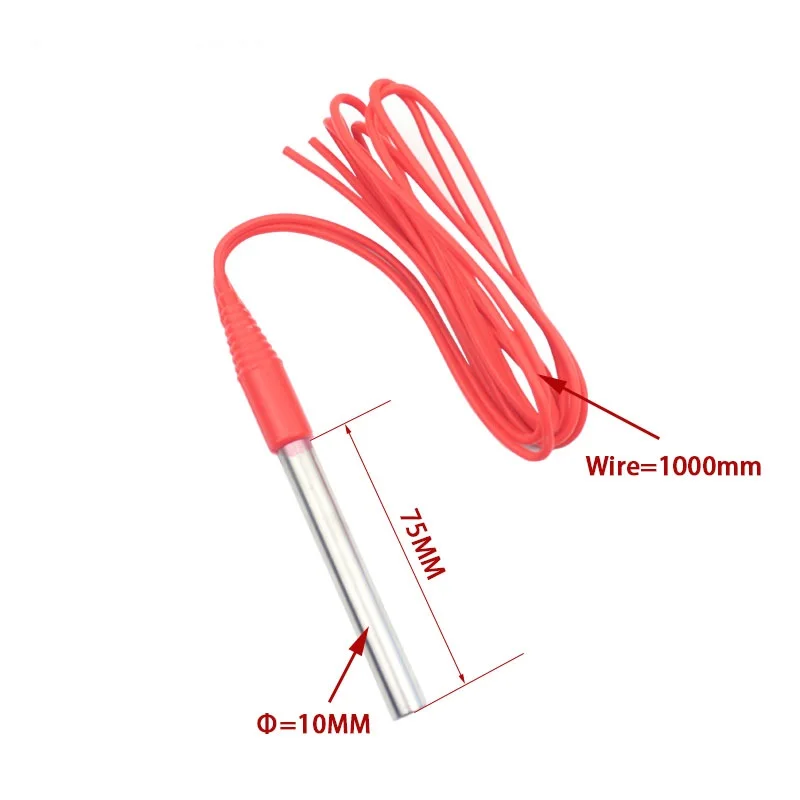 1M Cable 12v 24v 36v 48v 60v 72v Electric Heater Stainless Steel Tubular Heating Element Cartridge Heater for Tank