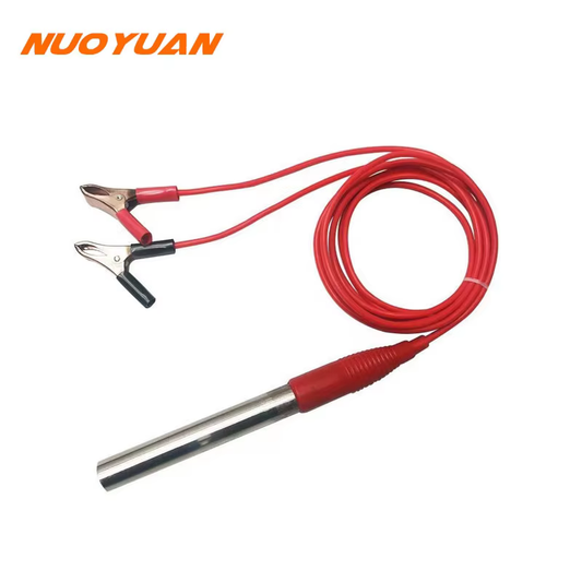 12V 24V DC Water Heater with Alligator Clip Cartridge Heater 1.5m Cable Stainless Steel Portable Immersion Heater for Car/Truck