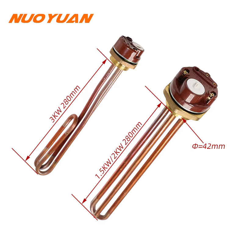 DN32 1 1/4" Water Heating Element With Thermostat 220V Immersion Heater With Temperature Controller 1.5kw/2kw/3kw