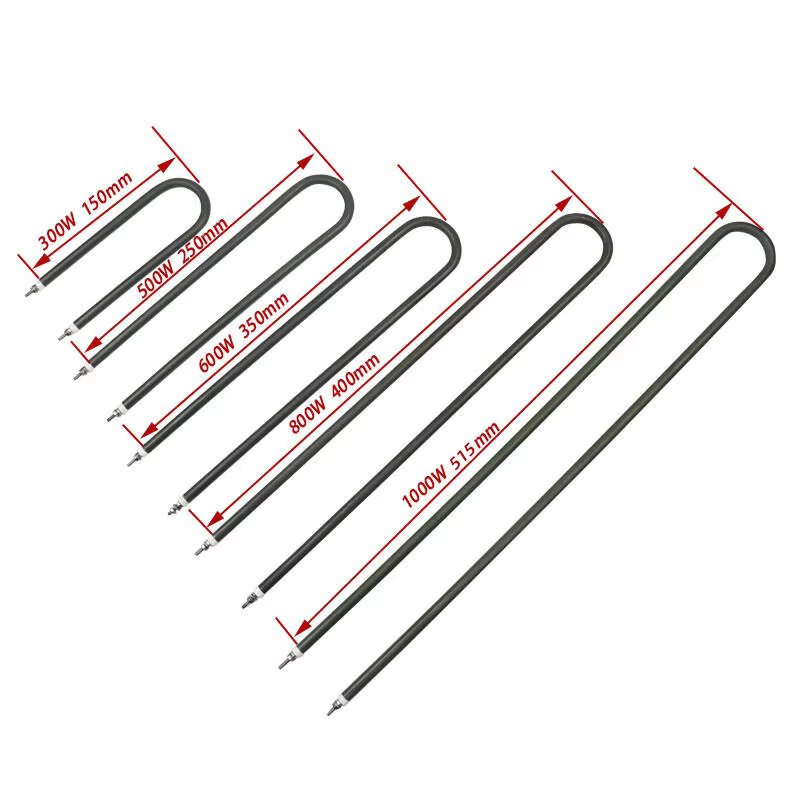 240w/300w/500w/600w/800w/1kw U Type SUS304 Tubular Hot Air Heater High Temperature 220V Electric Heating Element for Oven