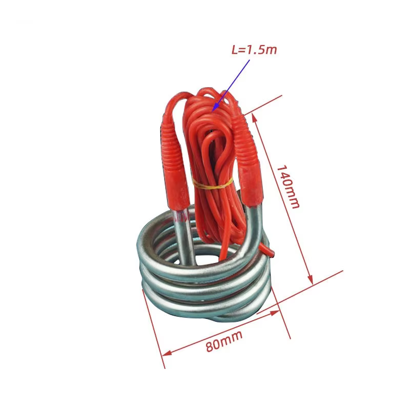 220v 2500w Coil Heating Element With 1.5M Wire Stainless Steel/Copper Tubular Heater for Tank/Boiler