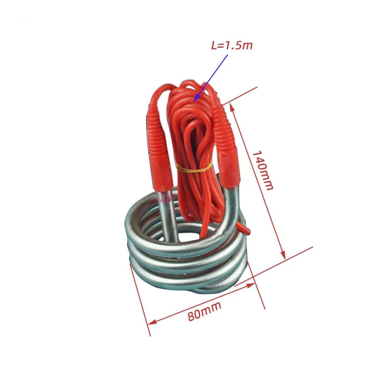 220v 2500w Coil Heating Element With 1.5M Wire Stainless Steel/Copper Tubular Heater for Tank/Boiler