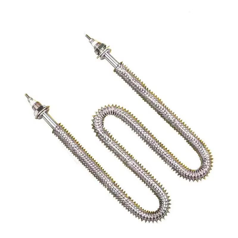 Customizable Finned Heating Element M18 Thread Tubular Air Fin Heater W Shape Heater Element for Oven/Load Bank 220v/380v