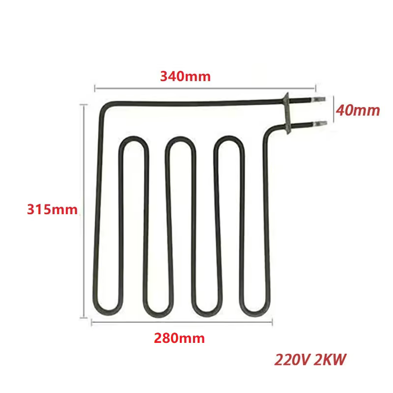 SUS304 220V Electric Heating Element High Temperature Stainless Steel Tubular Hot Air Heater Element for Sauna/Oven/Furnace