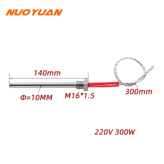 220V Pellet Igniter Cartridge Heater Stainless Steel Heating Tube Ignitor 10*140/150/170mm For Fireplace Grill Stove 300/350W