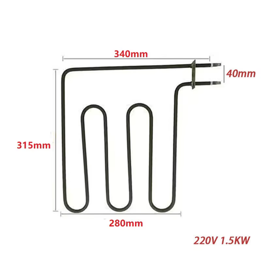 SUS304 220V Electric Heating Element High Temperature Stainless Steel Tubular Hot Air Heater Element for Sauna/Oven/Furnace