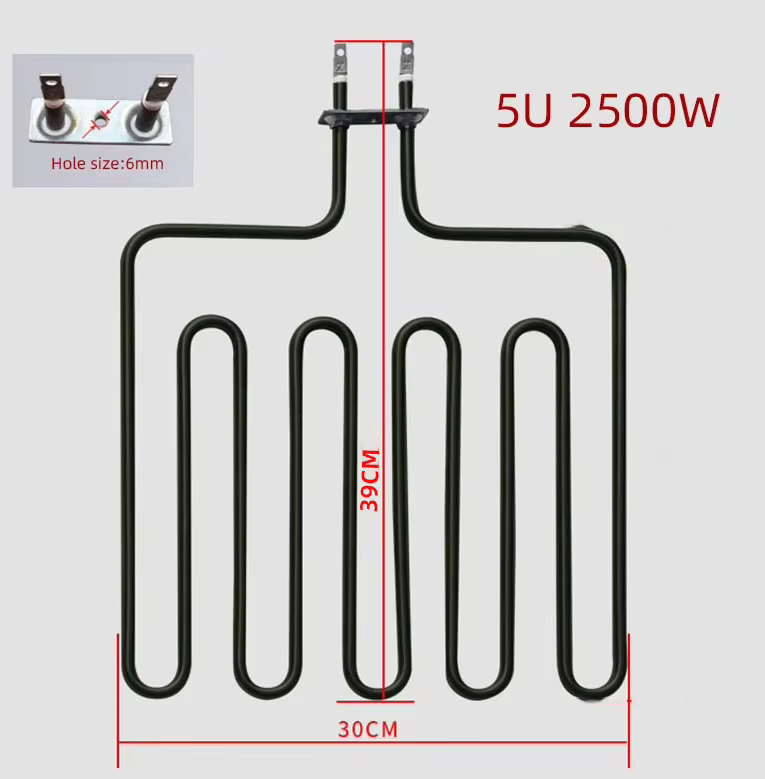 SUS304 220V Electric Heating Element High Temperature Stainless Steel Tubular Hot Air Heater Element for Sauna/Oven/Furnace