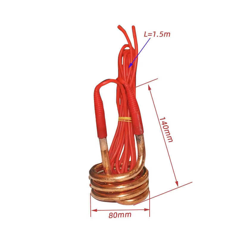 220v 2500w Coil Heating Element With 1.5M Wire Stainless Steel/Copper Tubular Heater for Tank/Boiler