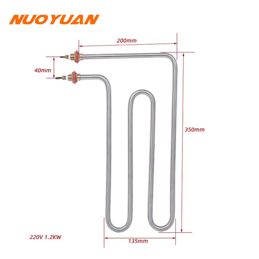 220V/380V Electric Air Heater Heating Element Stainless Steel Dry Heater 1.2KW/1.5KW for Sauna Furnace