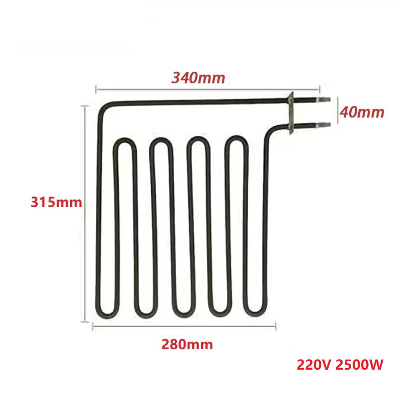 SUS304 220V Electric Heating Element High Temperature Stainless Steel Tubular Hot Air Heater Element for Sauna/Oven/Furnace